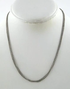 Sterling Silver 4 Chain Necklace 16 - 18 Inch Adjustable Length 4.8g Weight 925 - Picture 1 of 7