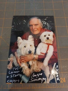Angus Scrimm signed Autogramm Foto mit seinen Hunden The Tall Man Phantasm - Bild 1 von 2
