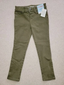 Cat & Jack™ Girls' Super Stretch Jeggings - Olive - Adjustable Waist Size 5 NWT - Picture 1 of 6