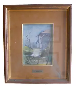 "PAESAGGIO" 1974  ADORNI DIPINTO OLIO SU C. TELATO 13X18 INCORNICIATO CON VETRO - Imagen 1 de 1