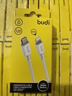2 Packs of Original Budi Cables  Fast Charging white