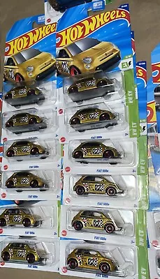 Hot Wheels 2024 Fiat 500e Oro 33/250 - HW EV 3/10 Lote de 12 Foto 1 de 4