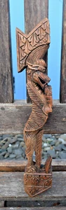 Vintage Wooden Dragon Totem intricately carved - amazing detail 11" Bali? - Picture 1 of 10