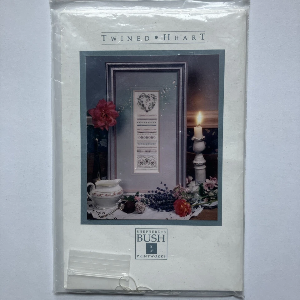Vintage Shepherds Bush Twined Heart Counted Cross Stitch Pattern Leaflet 1993 - Image 1 of 2