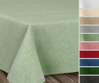 Tischdecke Leinen Optik Wasserabweisend, Form Größe u. Farbe wählbar - Bild 1 von 2