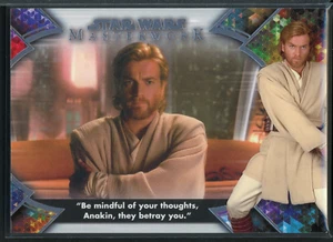 2022 Topps Star Wars Obra Maestra Obi-Wan Citas OB1-7 "Tus pensamientos te traicionan" - Imagen 1 de 2