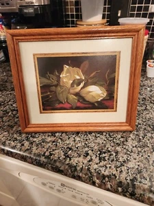 Vintage Wood Picture Frame 8 X 10 Hanging Or Stand-Glass /Stained/Clear Coated - Picture 1 of 3