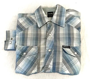 Camisa ajustada de manga larga Rip Curl PEQUEÑA perla cierres a presión mezcla de algodón - Imagen 1 de 21