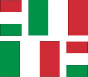 4x Aufkleber Sticker Decal Decals Vinyl Auto Motorrad Flagge Italien Italienisch - Bild 1 von 1
