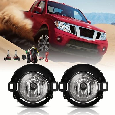PAIR for 2010-2019 Nissan Frontier Fog Lights Driving Bumper Lamps Wiring Switch Foto 1 de 4