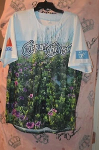 MLB MINOR LEAGUE BASEBALL SGA CORPUS CHRISTI HOOKS LANDMARK JERSEY SEASHORE AOP - Picture 1 of 12