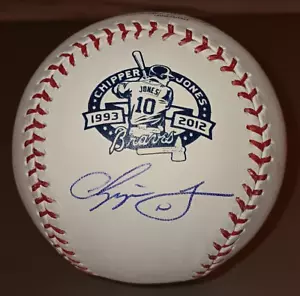 Chipper Jones Atlanta Braves SIGNED AUTOGRAPHED Commemorative MLB Baseball PSA - Picture 1 of 2