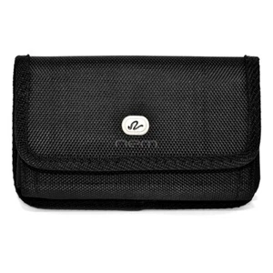Black Horizontal Heavy Duty Rugged Case Pouch For BLU Vivo XL2 - Picture 1 of 7