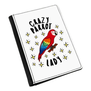 Crazy Parrot Lady Stars Passport Holder Cover Case Wallet - Funny Animal Bird - Picture 1 of 1