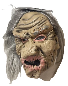 Gramp Maske Halloween Erwachsene Kostüm Zubehör mürrisch alter Mann Falten NEU - Bild 1 von 5