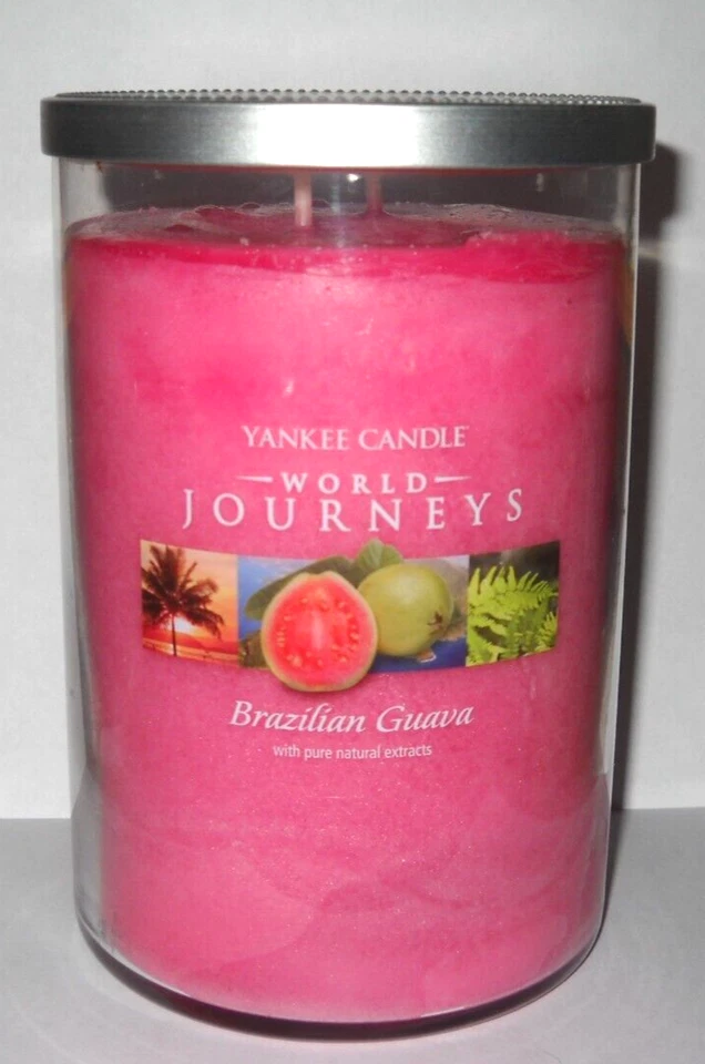 Yankee Candle Brazilian Guava 20 Oz Large Tumbler Glass 85 HRS World Journeys