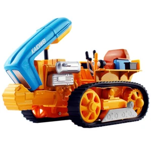  Farm Toy Crawler Tractor Trailer Diecast Toy Tractor for Kids Boys Yellow - Picture 1 of 10