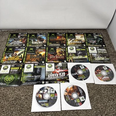 LOT of 17 OFFICIAL XBOX MAGAZINE VIDEO GAME DEMO DISCS w/SLEEVES CASES - Image 1 of 4