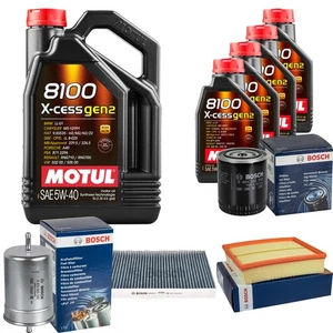 BOSCH Inspektionspaket 9L MOTUL 8100 X-CESS 5W-40 für Audi A6 2.4 2.8 quattro - Bild 1 von 12