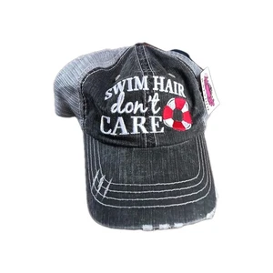 Katydid Trucker Hat Swin Hair Don't Care One Size - Picture 1 of 3