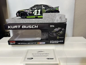 2016 Kurt Busch #41 Monster Energy SS Autographed Lionel 1:24 Diecast SHR - Picture 1 of 16
