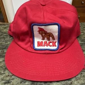 Sombrero Mack Trucks de colección banda K rojo snapback camioneros años 80 - Imagen 1 de 6