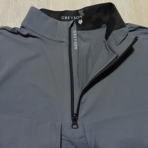 GREYSON Mens L LARGE TATE MOCKNECK 1/4 ZIP PULLOVER STINGRAY GREY GOLF - Picture 1 of 13
