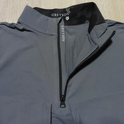 GREYSON Mens L LARGE TATE MOCKNECK 1/4 ZIP PULLOVER STINGRAY GREY GOLF - Image 1 of 4
