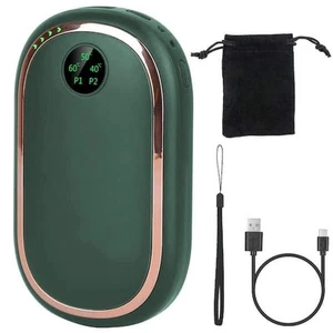 Portable Electric Hand Warmer with Digital Display Sunset Light in Green - Picture 1 of 4