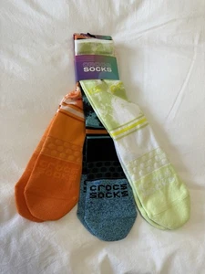 Crocs Socken | Gr. Large | 3 Paar Mix & Match Crew Socken | Unisex Mehrfarbig Neu mit Etikett - Bild 1 von 4