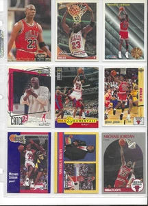 Michael Jordan 9 Card Mixed Lot Binder Page - no duplicates - Picture 1 of 2