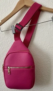 Sling Backpack Crossbody Bag Fuschia Pink - Picture 1 of 4