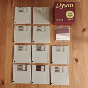 10 3.5" Dysan Diskettes/ Floppy Disks. Original Plastic Case And Labels. U.S.A. - Photo 1/11