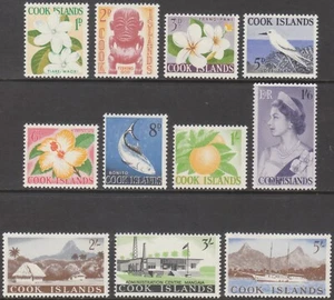 COOK ISLANDS 1963 QUEEN ELIZABETH II AND PICTORIALS SET MVLH - Picture 1 of 1