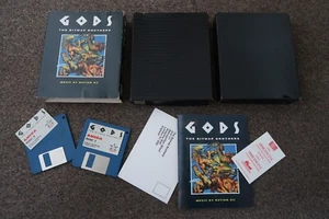 Gods By The Bitmap Brothers ~ Original Boxed Amiga Game GC - Afbeelding 1 van 8