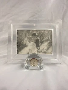 Lenox Ovations Applause Kristall Bilderrahmen mit Vollbleikristall Uhr 5x7 - Bild 1 von 9
