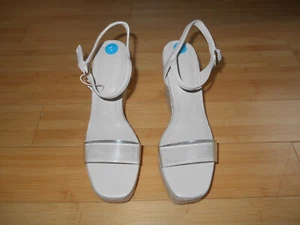 BN Stradivarius Cream/Transparent Espadrille Wedge Sandals - 39/UK6 - Picture 1 of 5