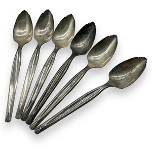 W.M. ROGERS MFG. CO. Set of 6 Grapefruit Spoons - Stainless - MADE IN USA - Picture 1 of 5