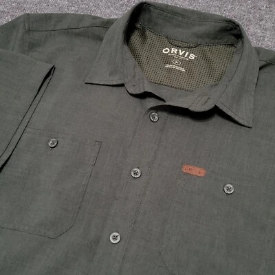 Orvis Shirt Men's M Dark Green Lightweight Outdoors Hiking Casual - Image 1 of 4