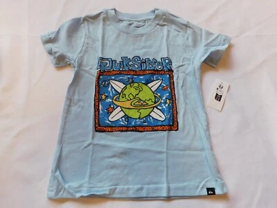 Boys Quiksilver T Shirt surf skate Size 2T Toddler Surf the Earth KTO Lt Blue - Image 1 of 4