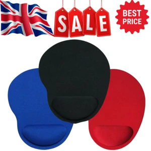 ALFOMBRILLA MOUSE CÓMODA ANTIDESLIZANTE NEGRA CON REPOSAPIÉS DE ESPUMA SOPORTE PARA MUÑECA PC PORTÁTIL - Imagen 1 de 19