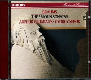 BRAHMS THE 3 VIOLIN SONATAS GRUMIAUX SEBOK. PHILIPS CD.FREE UK P&P - Picture 1 of 1