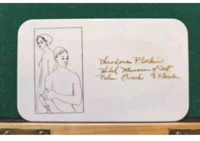 ¡Hallazgo raro! Tarjeta de visita personal de cerámica Theodore Plotkin Foto 1 de 4