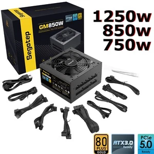 Segotep 850W ATX 3.0 Gaming Power Supply PCIe 5.0 Full Modular 80 Plus Gold PSU - Picture 1 of 10