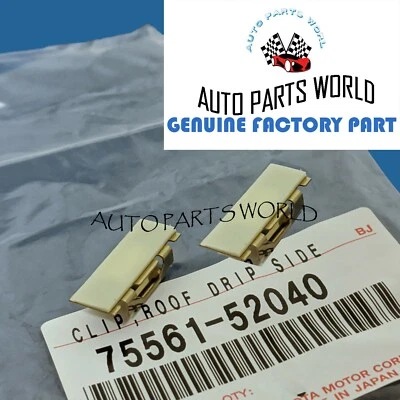 JUEGO DE 2 CLIPS DE MOLDEO POR GOTEO DE TECHO ORIGINALES TOYOTA AVALON xB xD iQ CT200h IS250/350 Foto 1 de 2