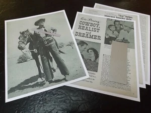 1961 COPY ERIC FLEMING MAGAZINE ARTICLE COWBOY REALIST & DREAMER COPY - Picture 1 of 1