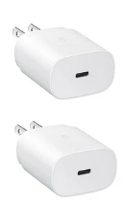 2x 25w Type USB-C Super Fast Wall Charger For Samsung Galaxy Note S21 S22 Series - Picture 1 of 4