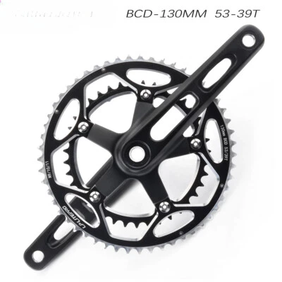 Folding Road Bike Crankset 170mm Crank Arm 130BCD Hollow Tech Sprocket with BB - Image 1 of 4