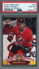 Sidney Crosby 2010 Upper Deck World of Sports Hockey Card #304 Graded PSA 10
