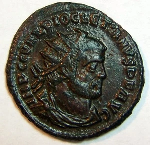 DIOCLETIAN Æ ANTONINIANUS. VERY RICH DETAIL. RICH BLACK PATINA - Picture 1 of 4